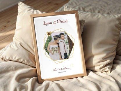 Affiche Personnalisée - Noces d'Etain - Cadeau Unique pour 10ème Anniversaire de Mariage