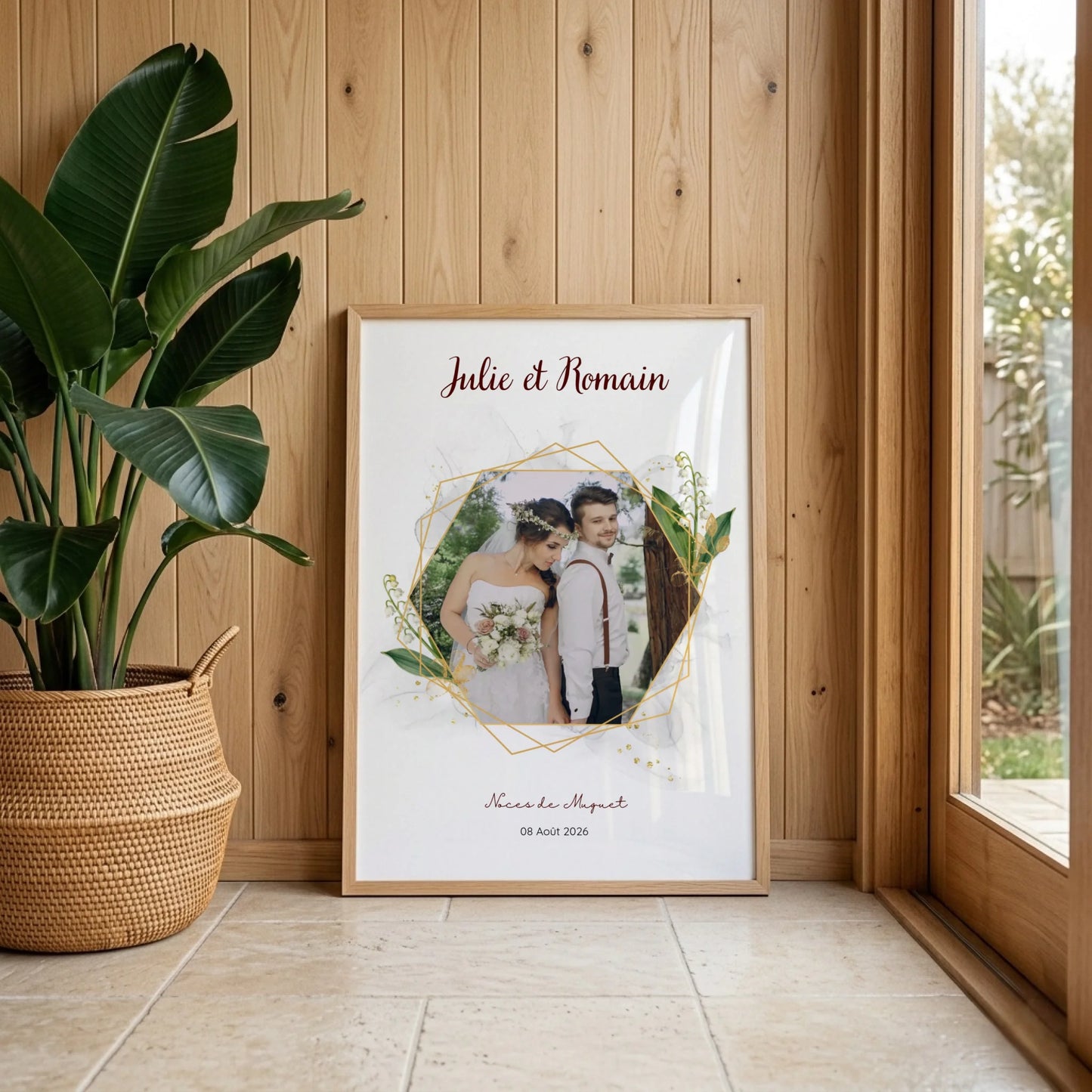 Cadeau Noces de muguet - Affiche Personnalisée 13 Ans de Mariage