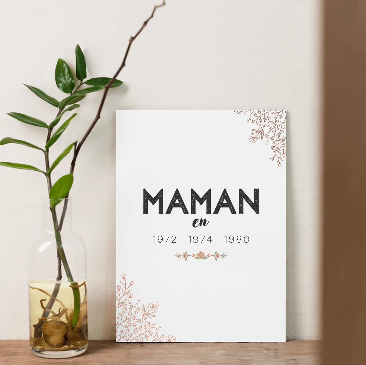 Affiche Personnalisée Maman  années de naissance