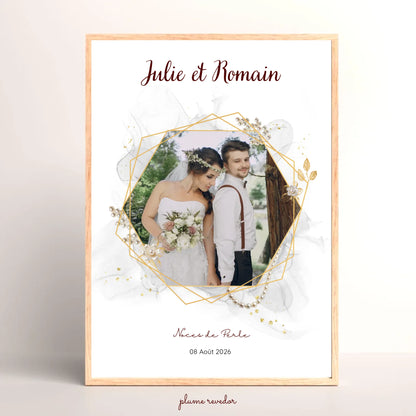 Cadeau Noces de Perle - Affiche personnalisée 30 ans de mariage