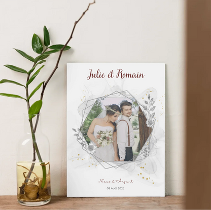 Cadeau Noces d'argent - Affiche personnalisée 25 ans de mariage