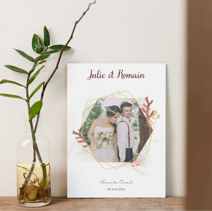 Cadeau Noces de Corail - Affiche Personnalisée 11 Ans de Mariage