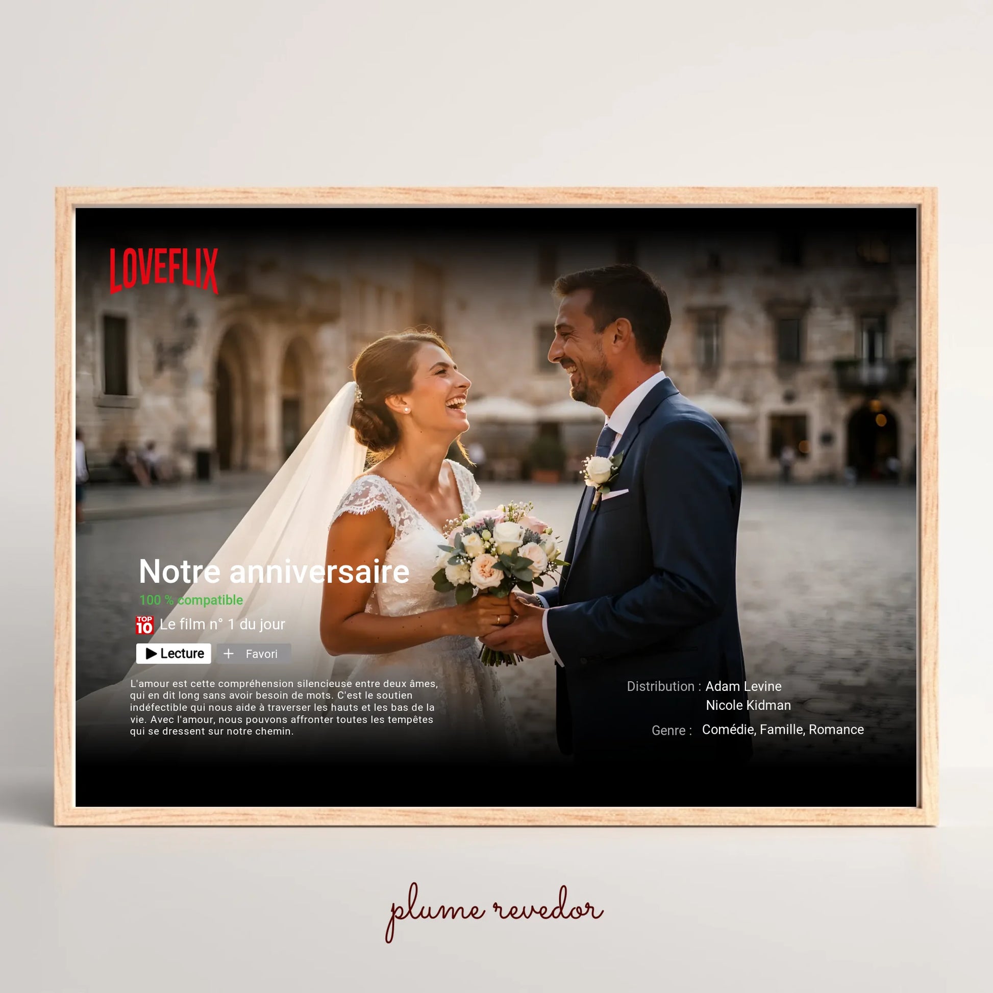 Affiche personnalisée couple Netflix