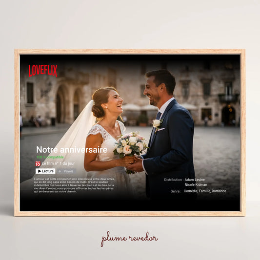 Affiche personnalisée couple Netflix