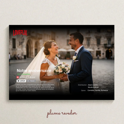 Affiche personnalisée couple Netflix