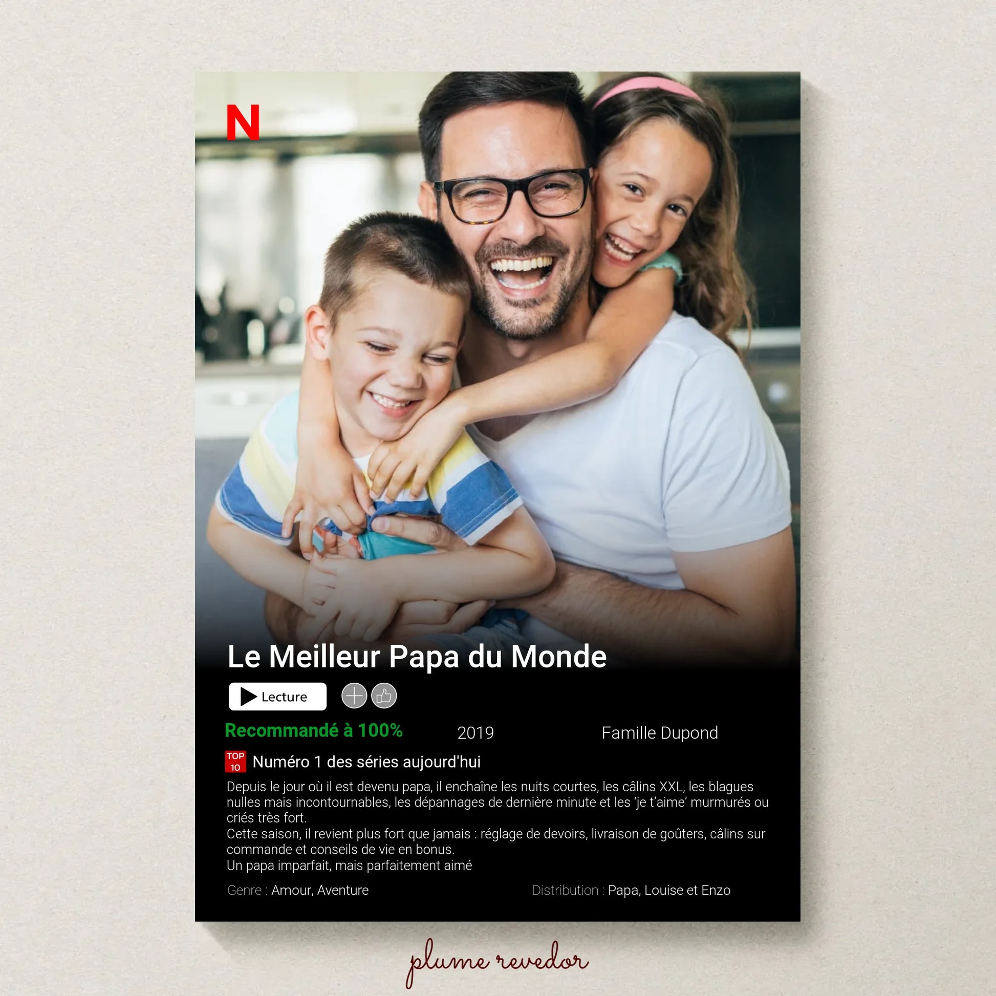 Affiche Personnalisée Netflix Papa