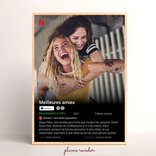 Affiche Personnalisée Netflix Meilleures Amies