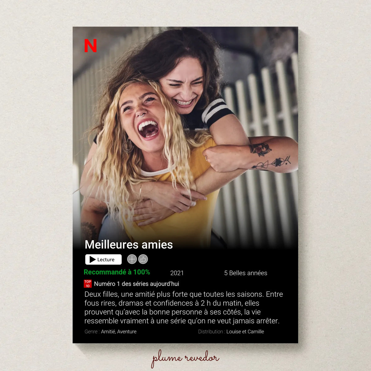Affiche Personnalisée Netflix Meilleures Amies
