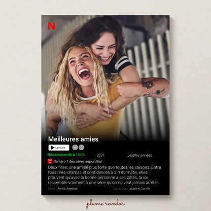 Affiche Personnalisée Netflix Meilleures Amies
