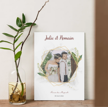 Cadeau Noces de muguet - Affiche Personnalisée 13 Ans de Mariage