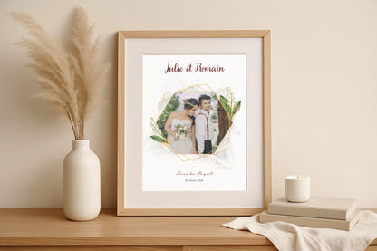 Cadeau Noces de muguet - Affiche Personnalisée 13 Ans de Mariage