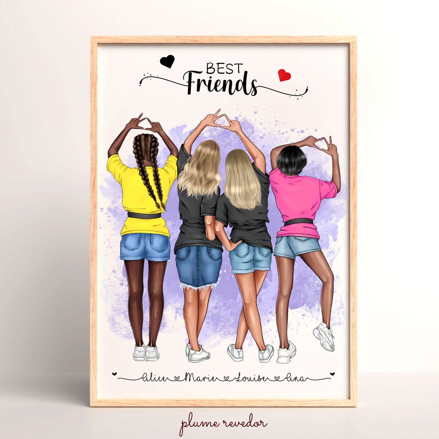 Affiche BEST FRIENDS personnalisée - Meilleures Amies