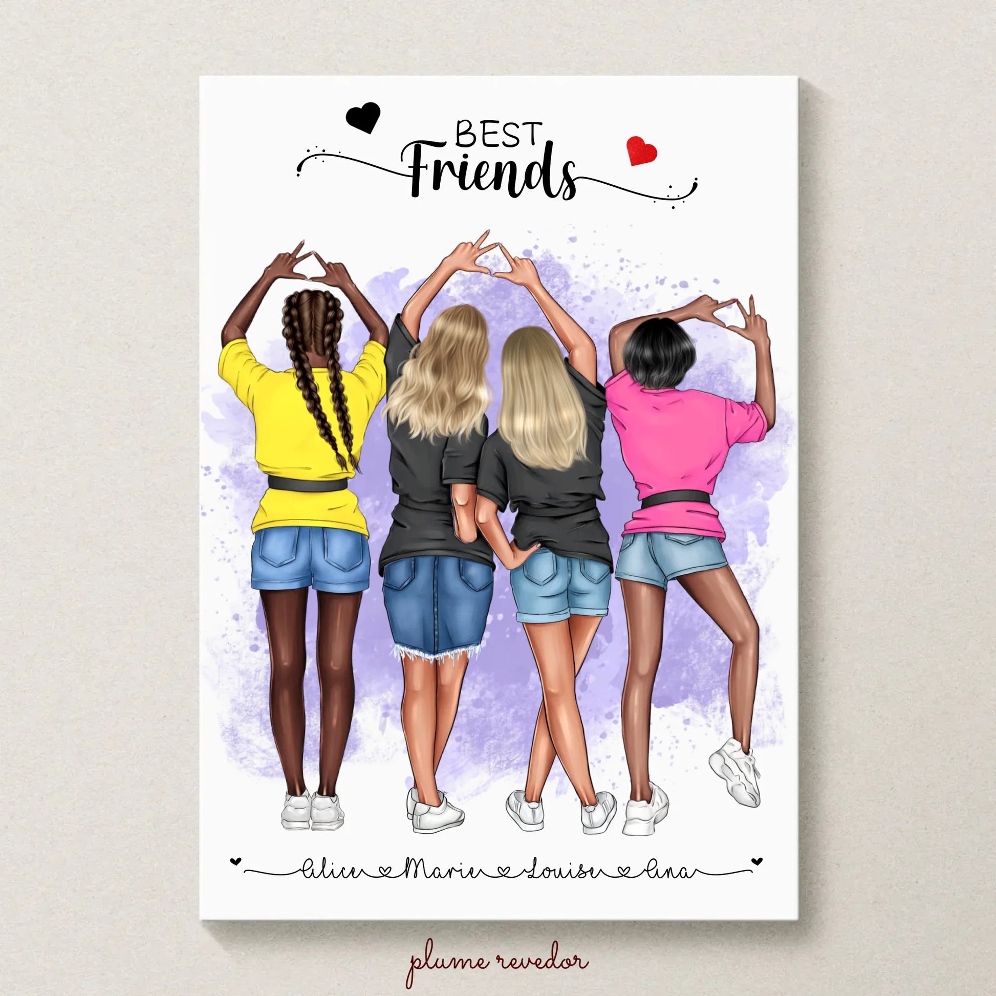 Affiche BEST FRIENDS personnalisée - Meilleures Amies