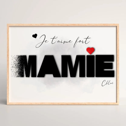 affiche mamie personnalisée