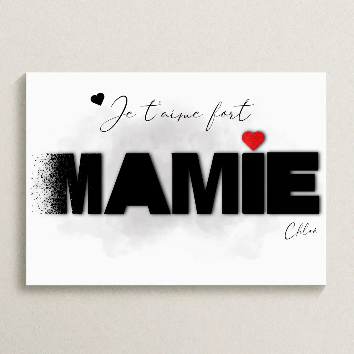 Cadeau personnalisé Mamie - Affiche Mamie Mot photos