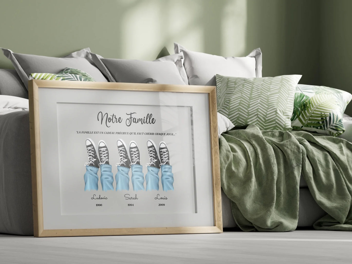 Affiche personnalisée - Portrait de Famille avec chaussures