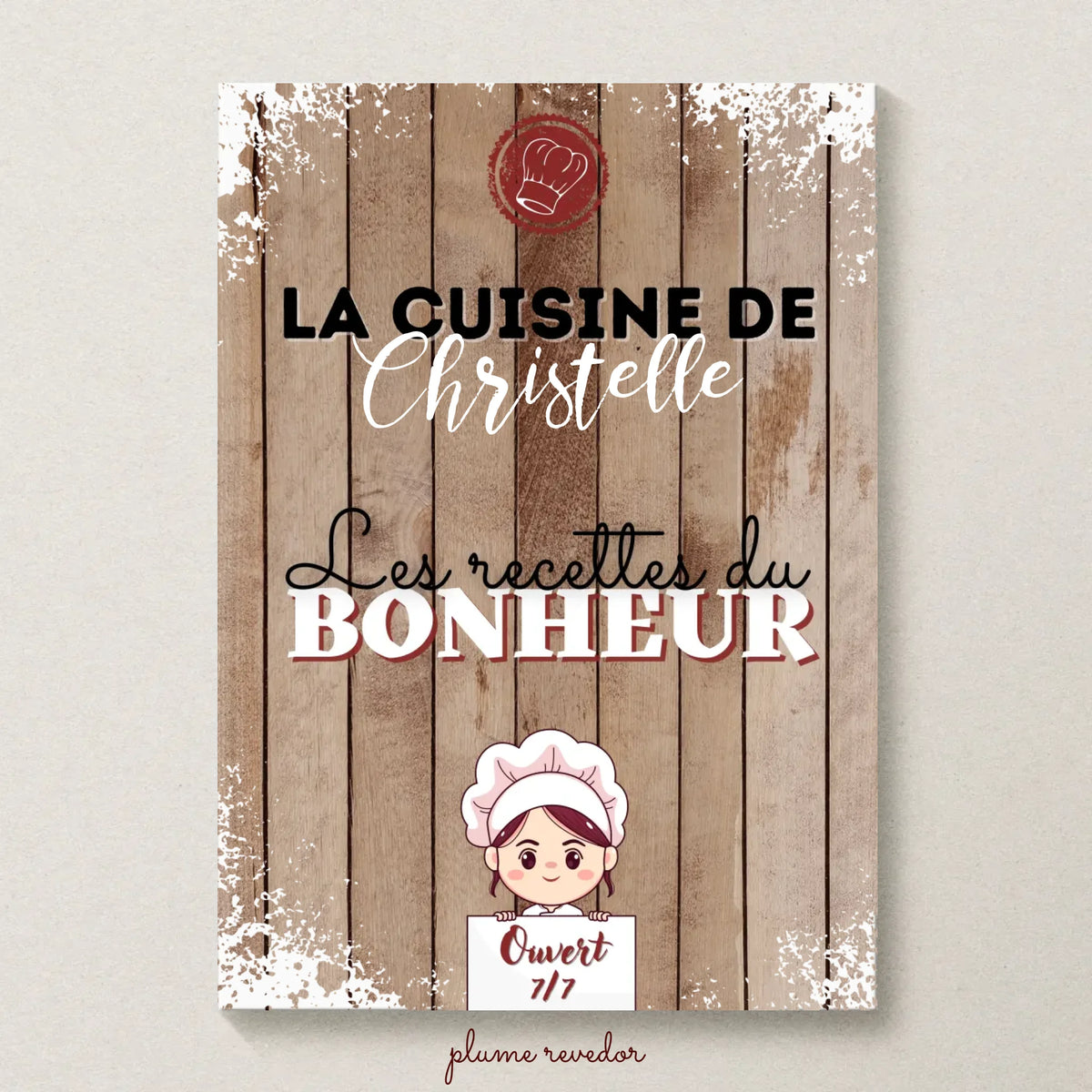 Affiche personnalisée - La cuisine de [prénom]