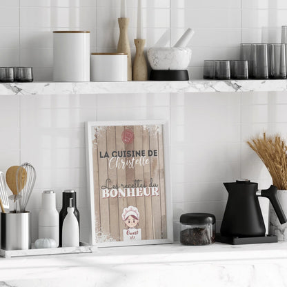 Affiche personnalisée - La cuisine de [prénom]