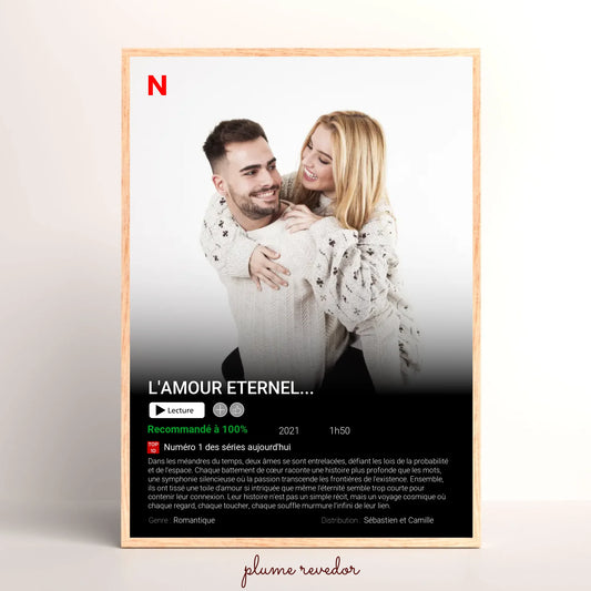 Affiche Personnalisée Netflix - Couple - Saint Valentin