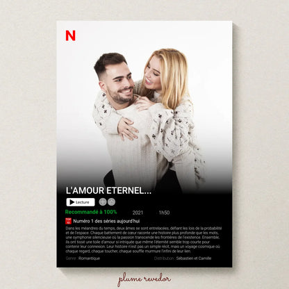 Affiche Personnalisée Netflix - Couple - Saint Valentin