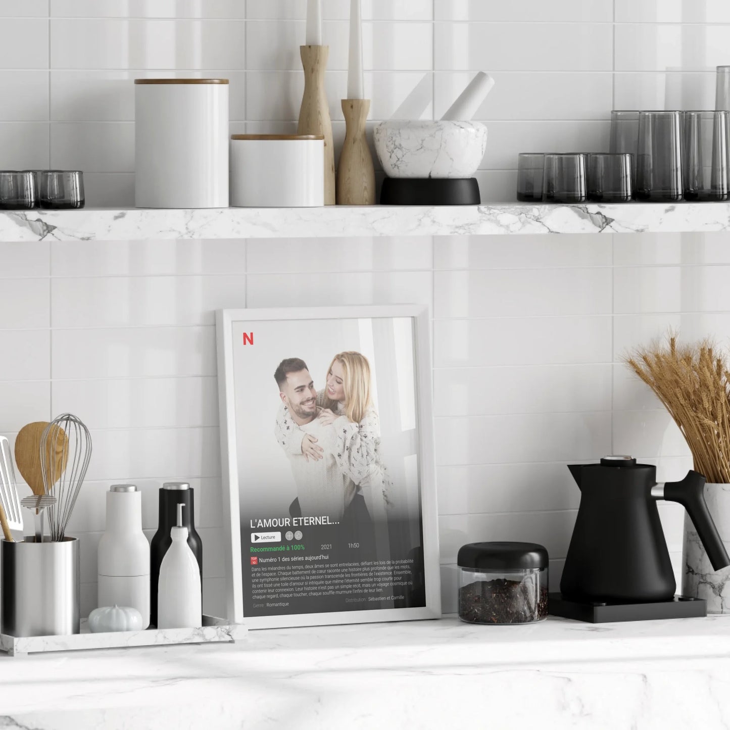 Affiche Personnalisée Netflix - Couple - Saint Valentin