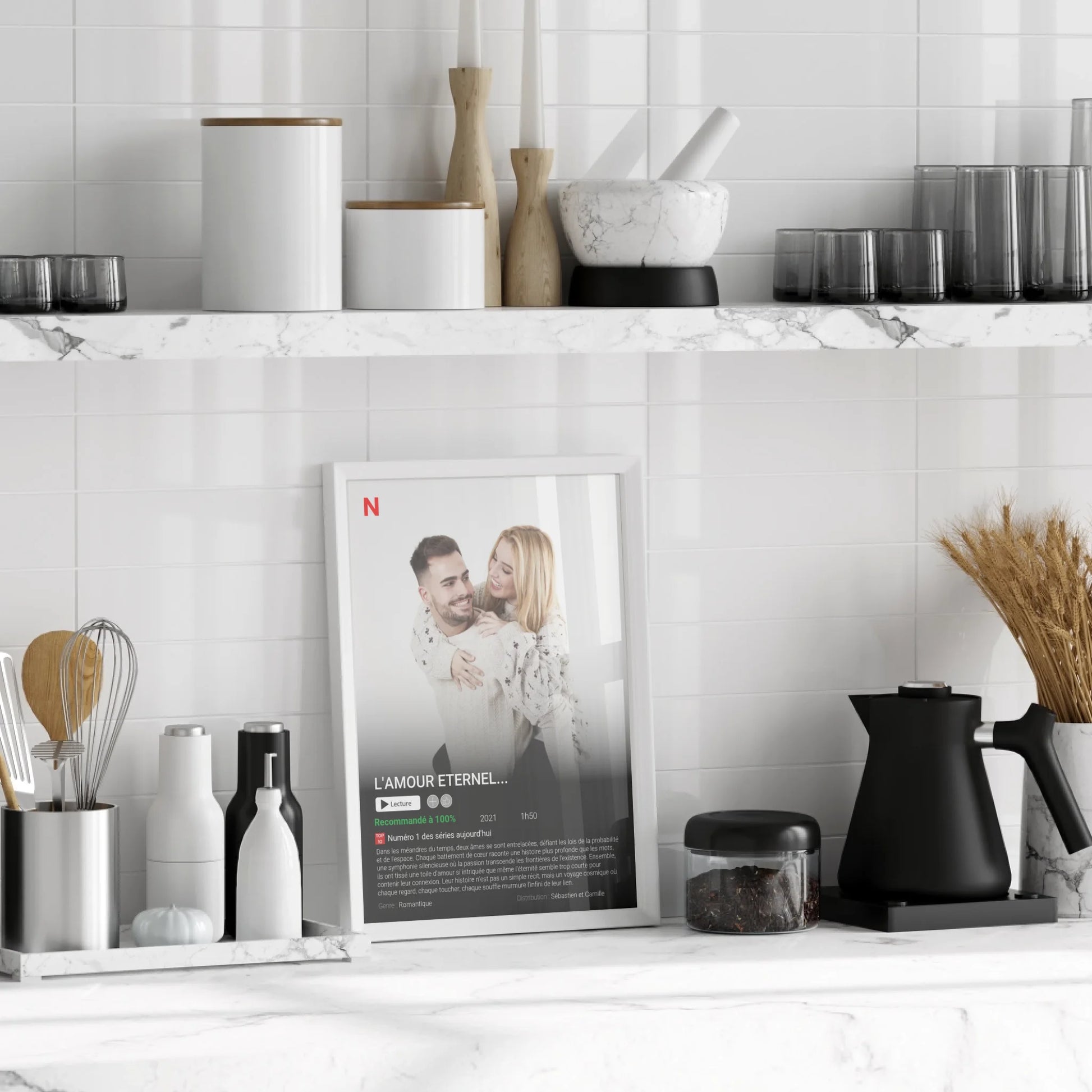 Affiche Personnalisée Netflix - Couple - Saint Valentin