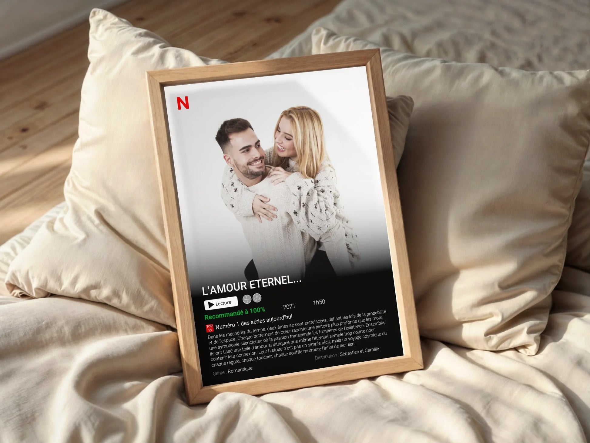 Affiche Personnalisée Netflix - Couple - Saint Valentin