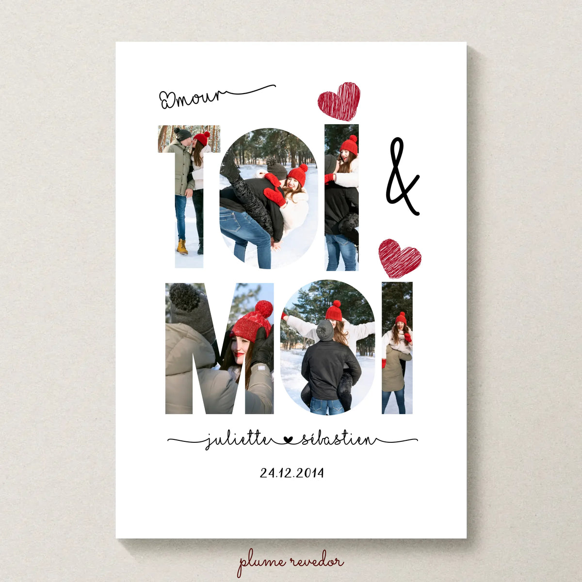 Affiche personnalisée Plume Revedor