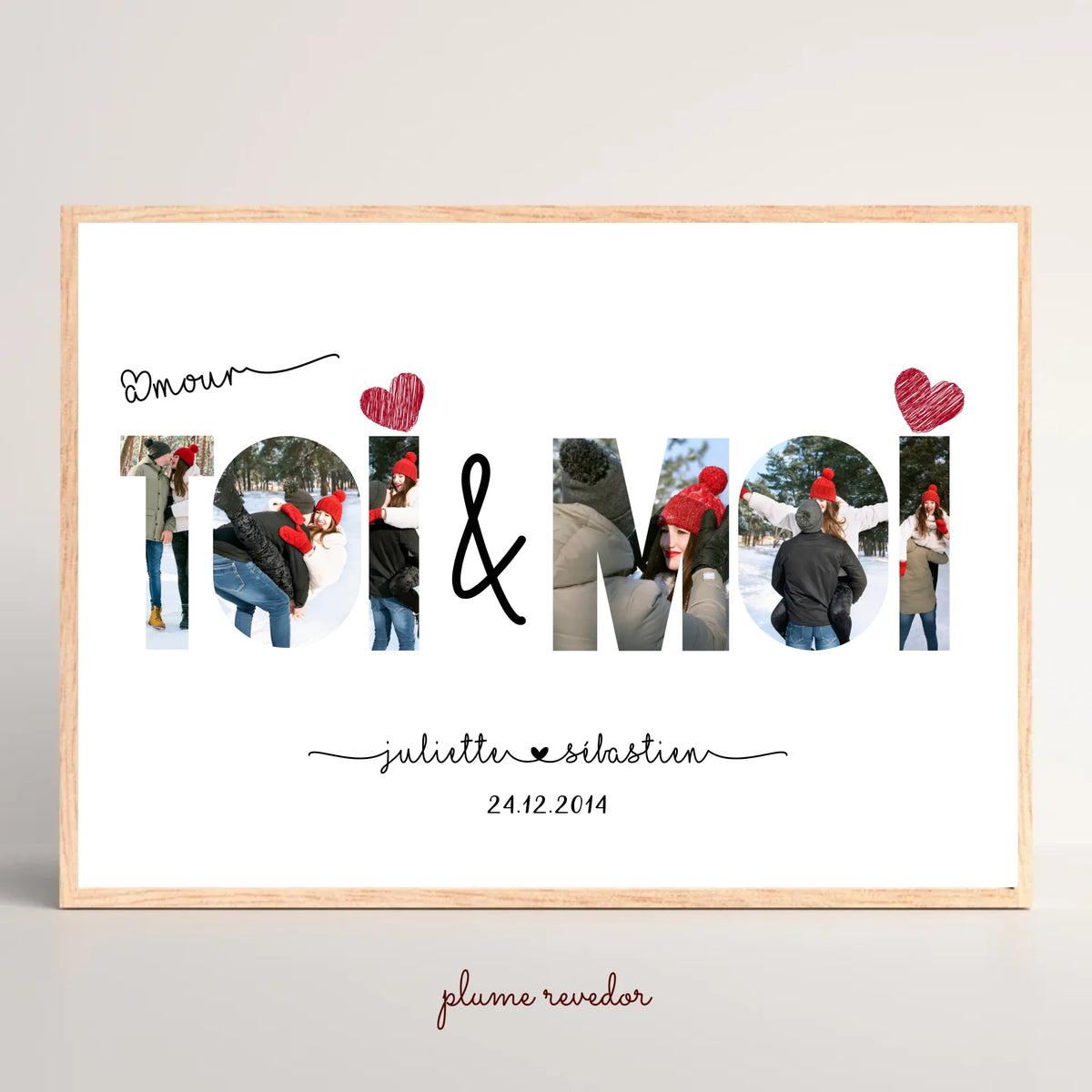 Affiche Personnalisée Couple Toi & Moi
