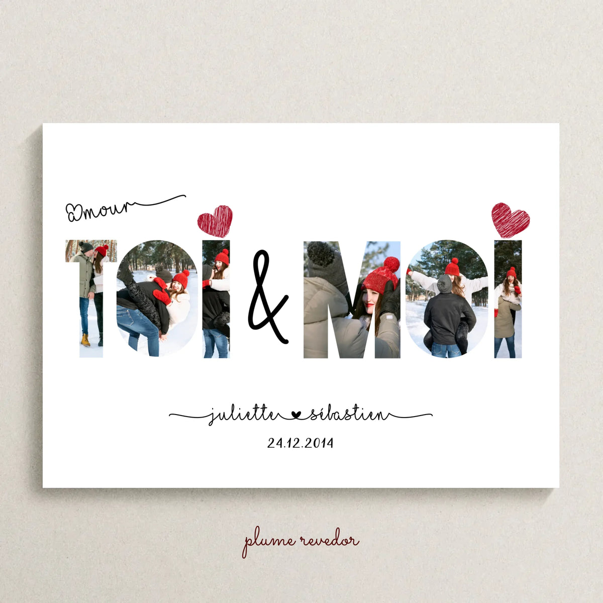 Affiche Personnalisée Couple Toi & Moi