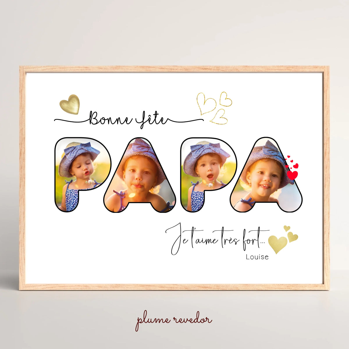 Affiche fête des pères personnalisée papa