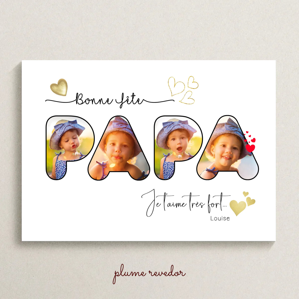 Affiche fête des pères personnalisée papa