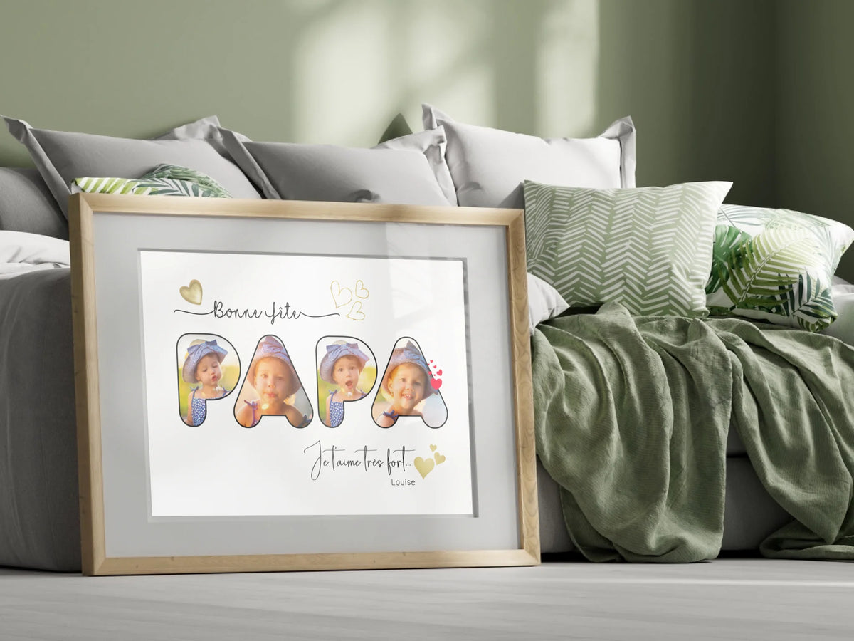 Affiche fête des pères personnalisée papa
