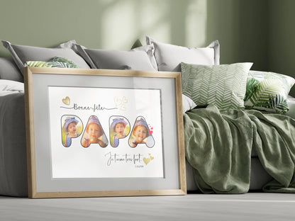 Affiche fête des pères personnalisée papa