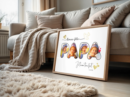 Affiche fête des pères personnalisée papa