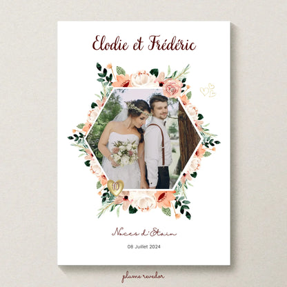 Affiche Personnalisée Noces d'Étain - Cadeau anniversaire de Mariage 10 ans
