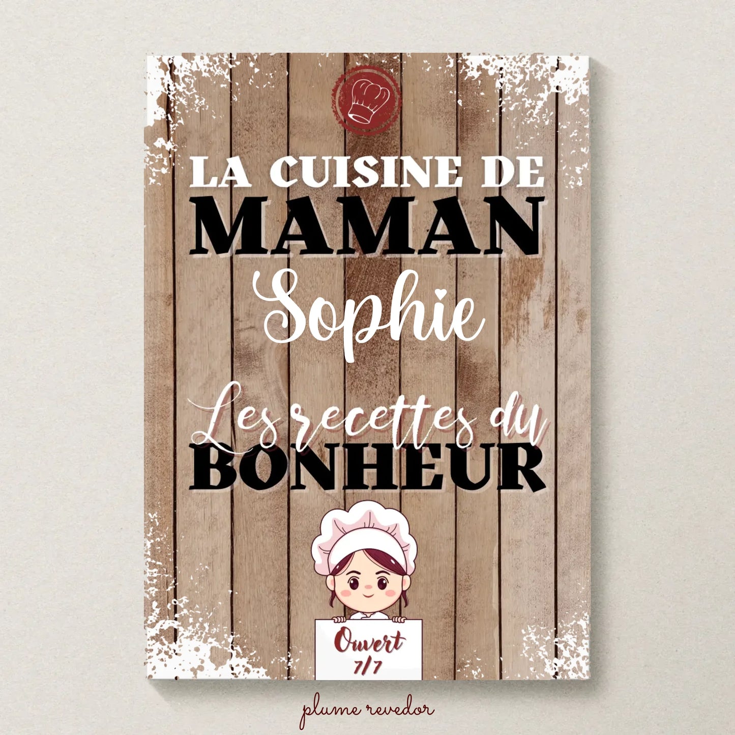 Affiche personnalisée - La cuisine de Maman avec prénom - cadeau maman