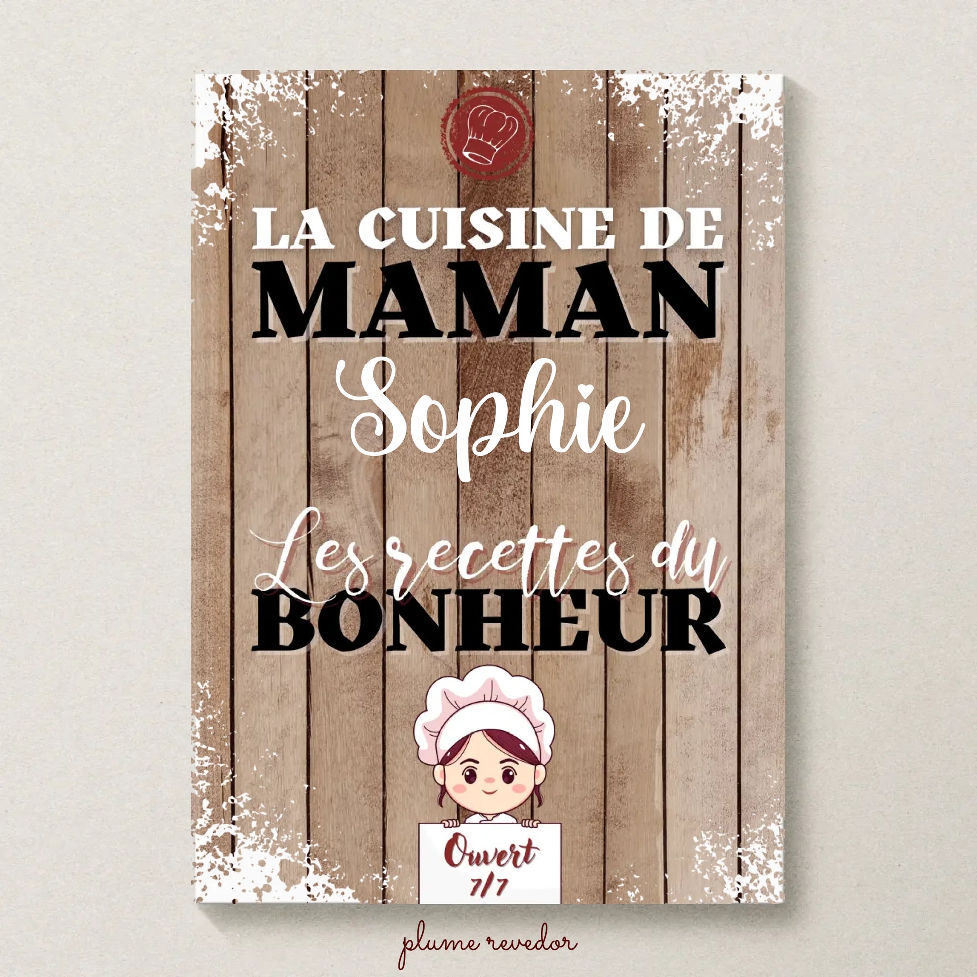 Affiche personnalisée - La cuisine de Maman avec prénom - cadeau maman