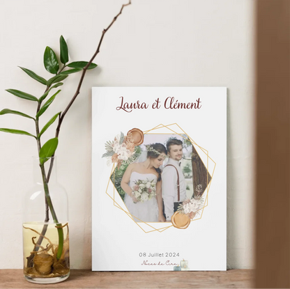 Affiche Personnalisée - Noces de Cire - Cadeau anniversaire de Mariage