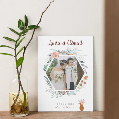Affiche Personnalisée Noces de Faïence - Cadeau anniversaire de Mariage 