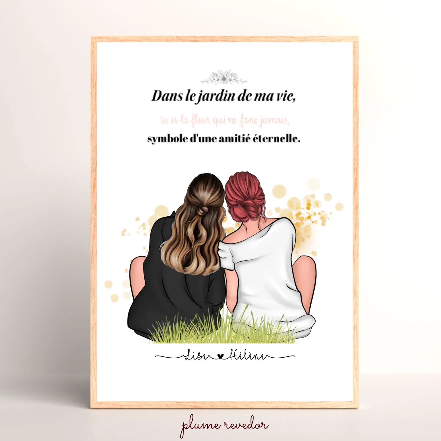 Affiche personnalisée Meilleure Amie - Cadeau personnalisé Meilleure Amie