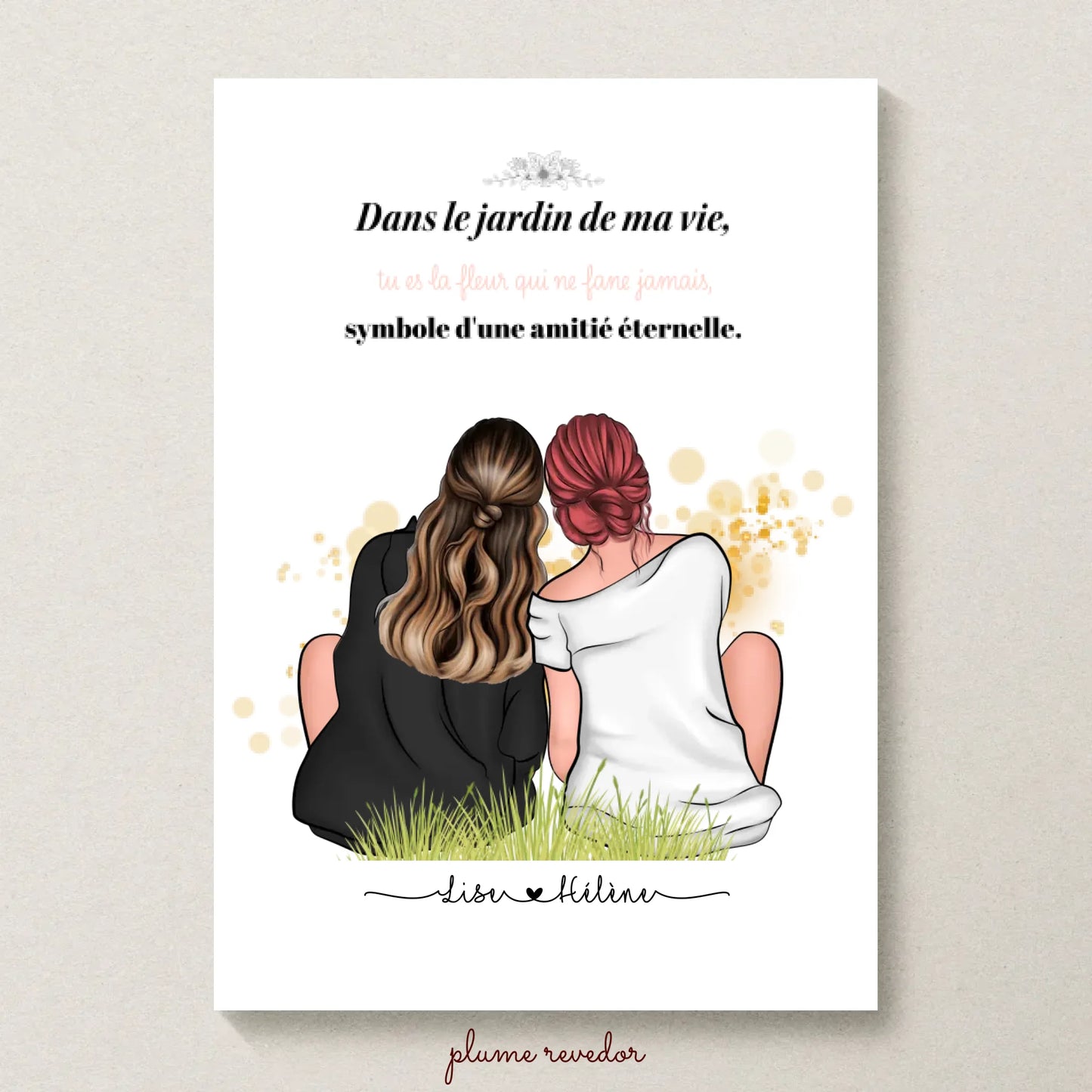 Affiche personnalisée Meilleure Amie - Cadeau personnalisé Meilleure Amie