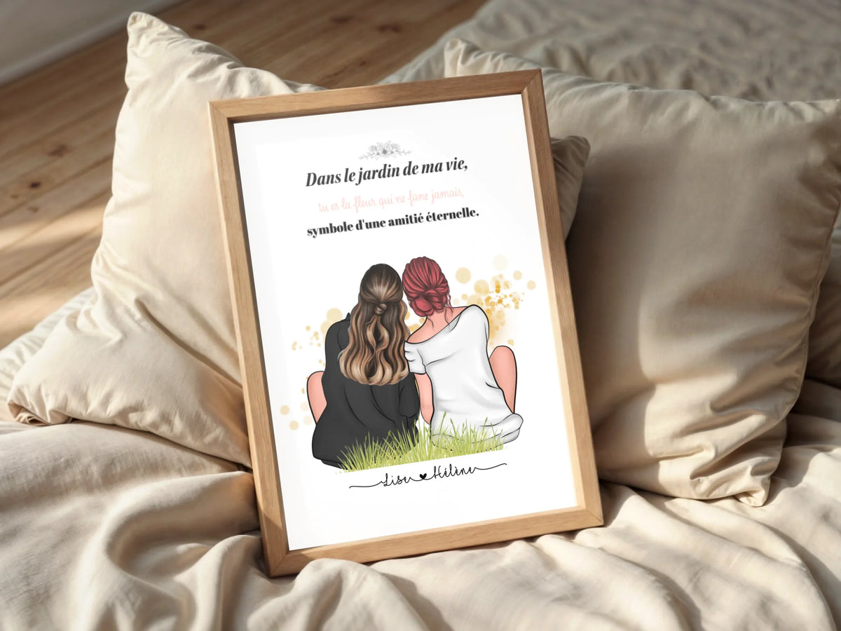 Affiche personnalisée Meilleure Amie - Cadeau personnalisé Meilleure Amie