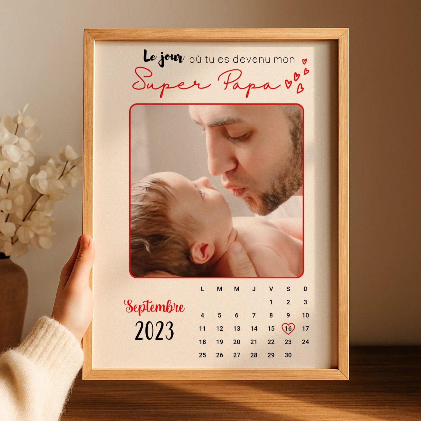 Affiche personnalisée Papa Calendrier avec Photo