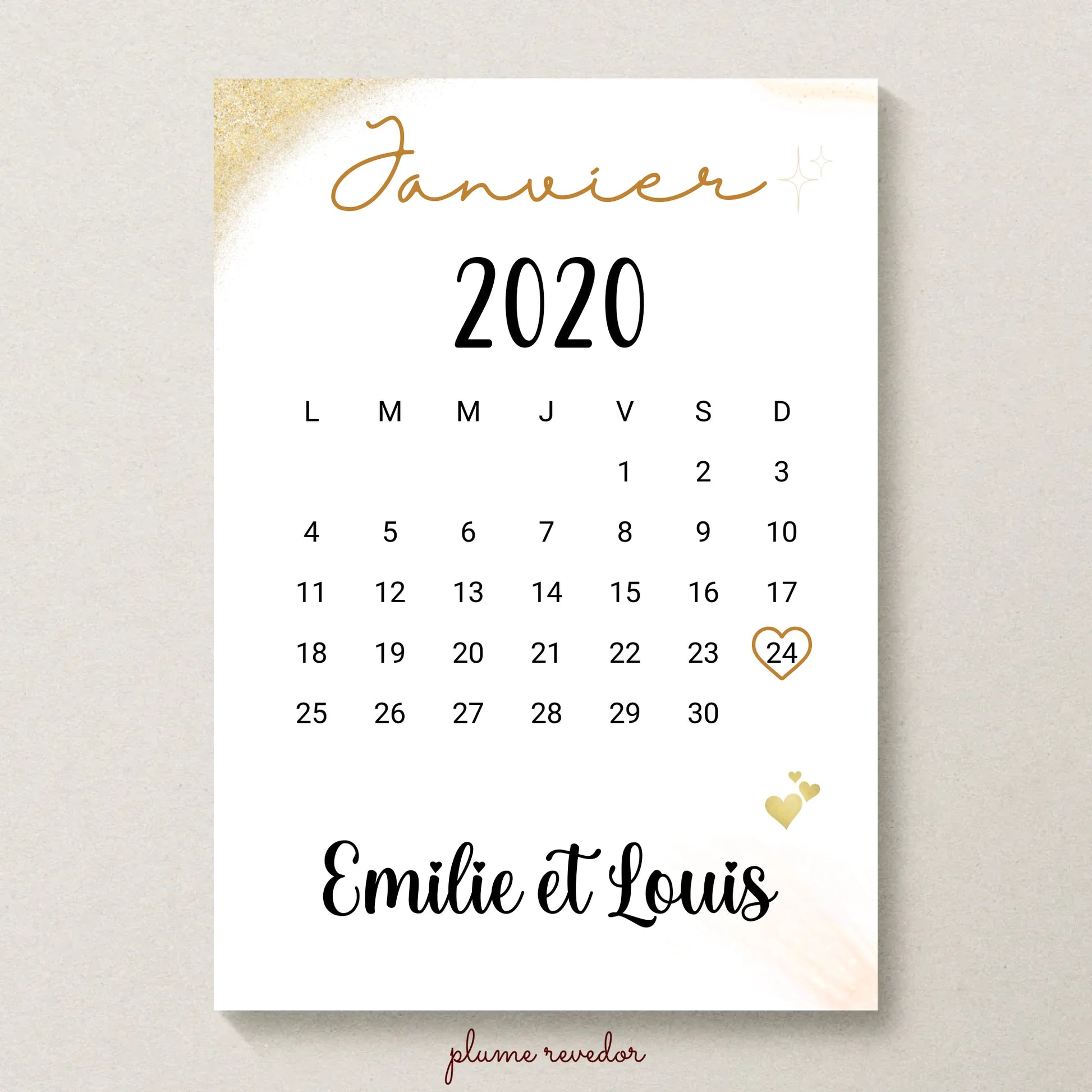 Affiche personnalisée Plume Revedor