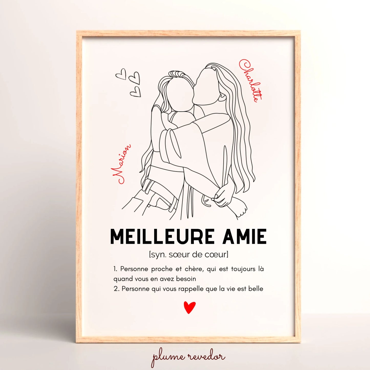 Affiche Meilleure Amie personnalisée - Définition