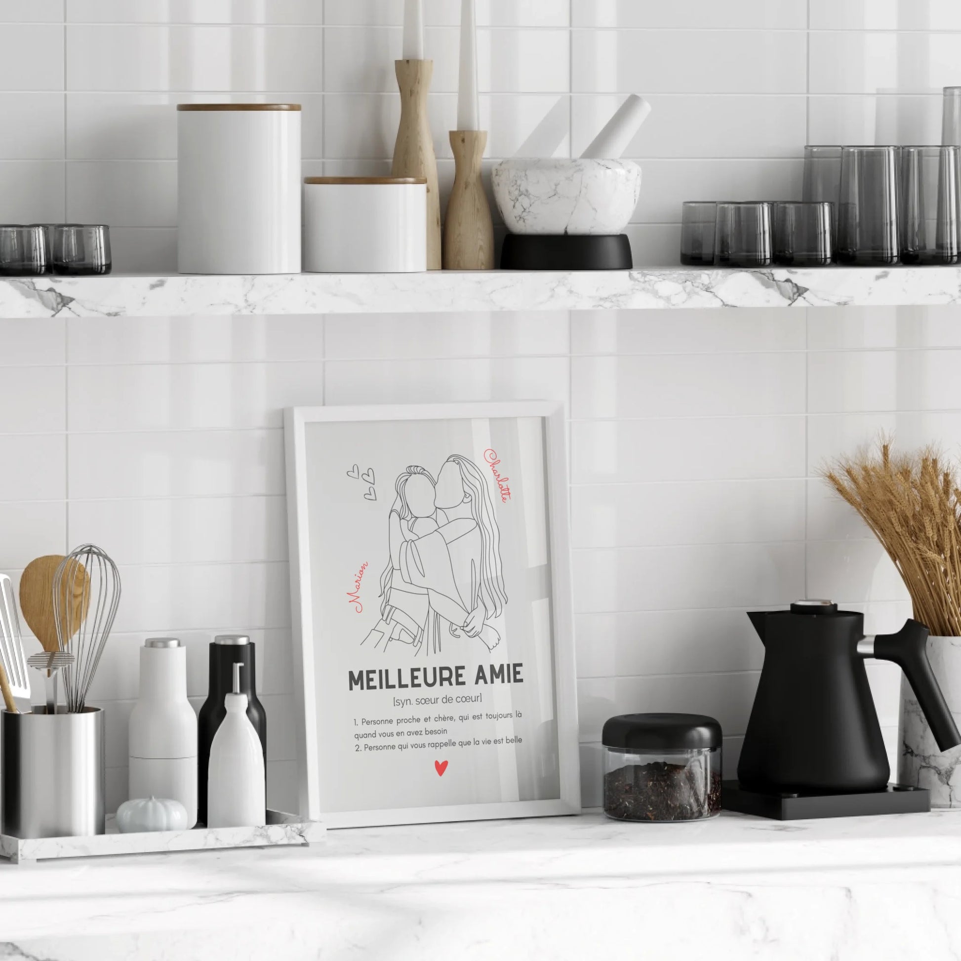 Affiche Meilleure Amie personnalisée - Définition