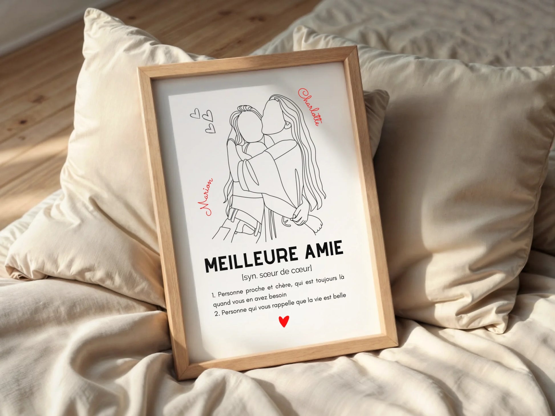 Affiche Meilleure Amie personnalisée - Définition