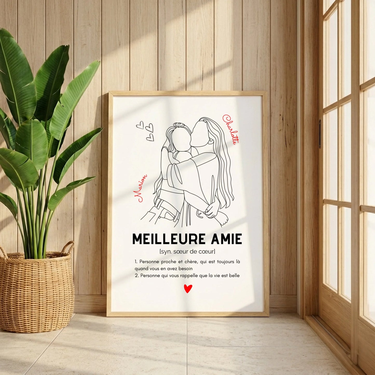 Affiche Meilleure Amie personnalisée - Définition