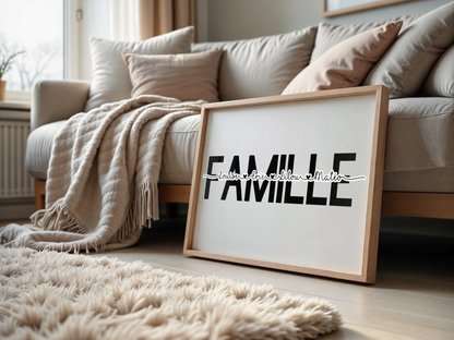 Affiche personnalisée - Famille MOT avec prénoms